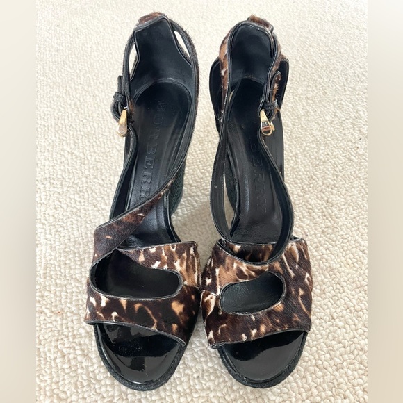 Burberry wedge platform sandals - Picture 2 of 4